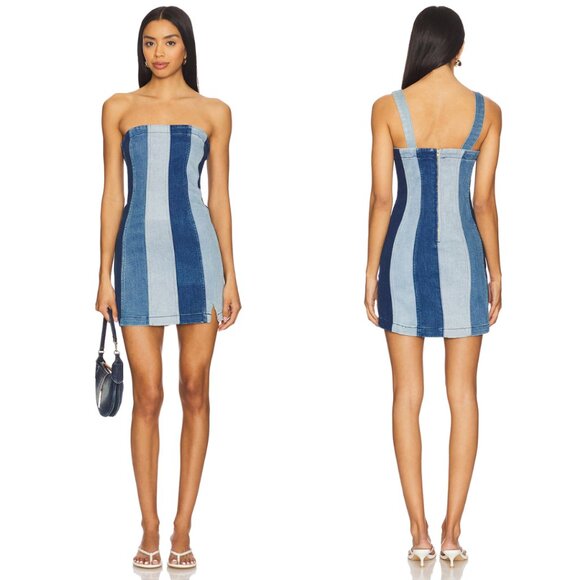 Show Me Your Mumu Women's Coronado Sleeveless Corset Denim Mini Dress - Picture 3 of 5